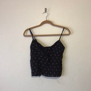 Brandy Melville floral crop top